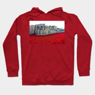 Tower of London Red Poppy Poppies UK Hoodie